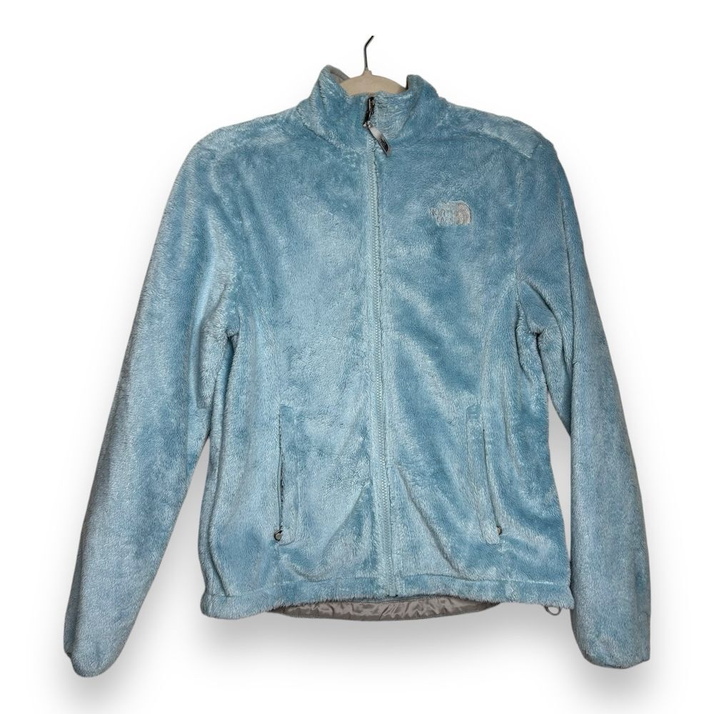 The North Face Women's Otis Fleece Blue Full-Zip Lightweight Jacket Pockets Sz S